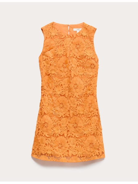 Marks & Spencer Květované pouzdrové mini šaty Marks & Spencer oranžová