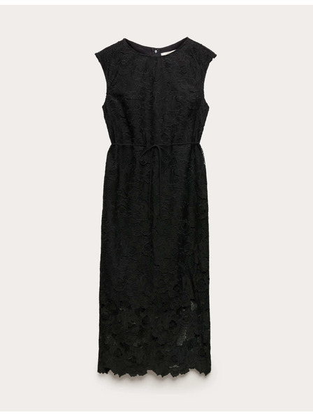 Marks & Spencer Midi pouzdrové šaty s krajkovými prostřihy Marks & Spencer černá