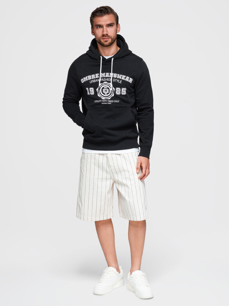 Ombre Clothing Pánská mikina s klokankou a potiskem Ombre Clothing