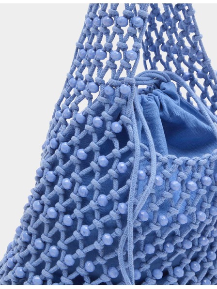 Marks & Spencer Příruční taška s korálky Macrame Marks & Spencer modrá