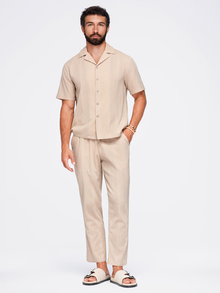 Ombre Clothing Kalhoty OM-PACP-0312 – kávové Ombre Clothing