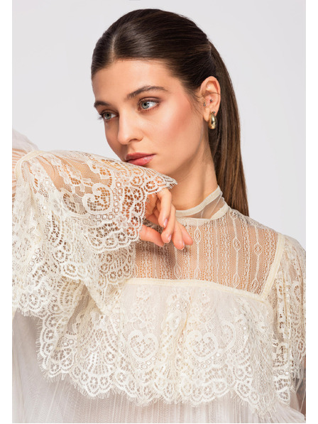 Edoti Dámská halenka LARICA OW-TS-E0009 - ecru barva Larica
