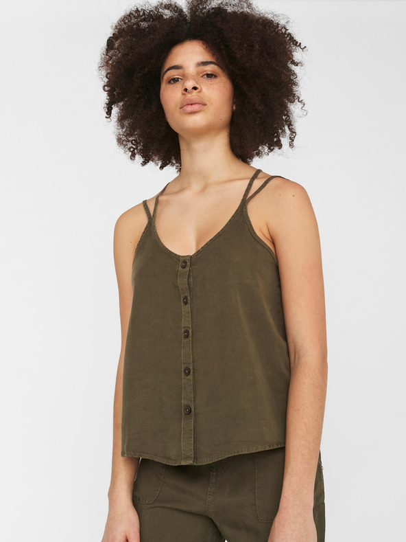 Noisy May Khaki top s knoflíky Noisy May Maisie