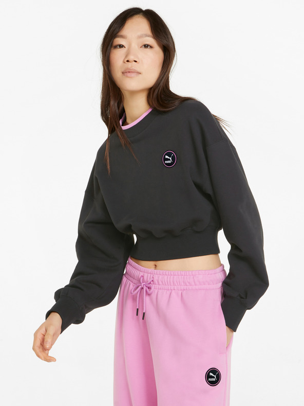 Puma Černá dámská cropped mikina Puma