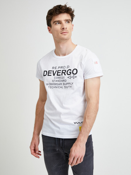 Devergo Bílé pánské tričko Devergo