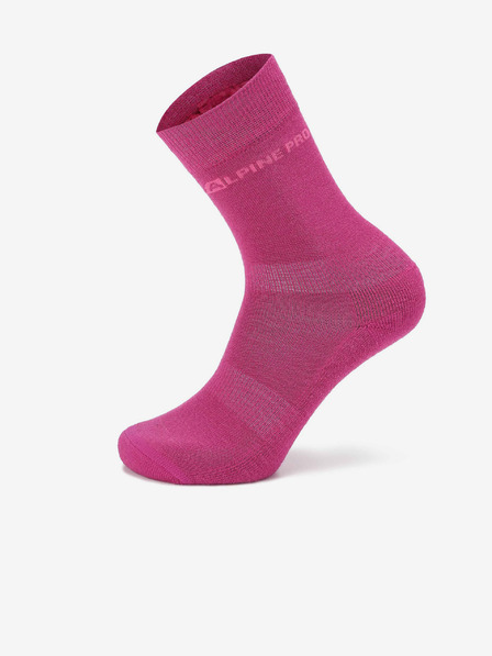 ALPINE PRO Unisex ponožky ALPINE PRO KLAMO růžová