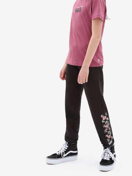 Vans Černé holčičí tepláky s potiskem VANS Leopard Floral