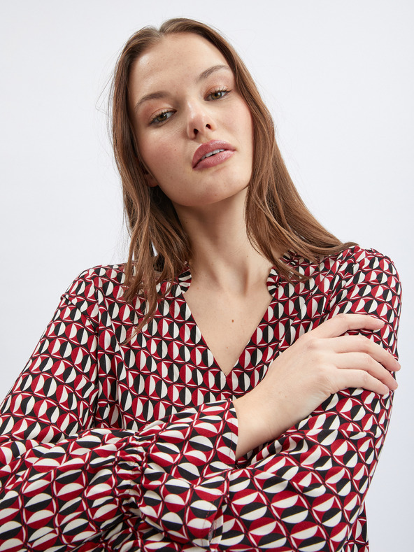 Orsay Bílo-červená dámská vzorovaná halenka ORSAY