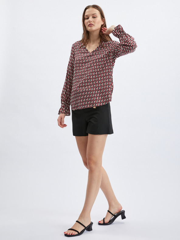 Orsay Bílo-červená dámská vzorovaná halenka ORSAY