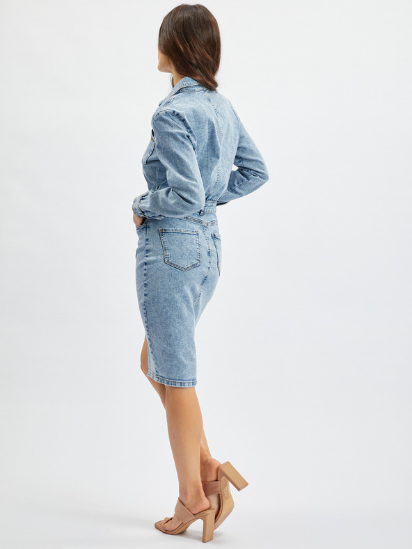 Orsay Světle modré dámské džínové šaty ORSAY