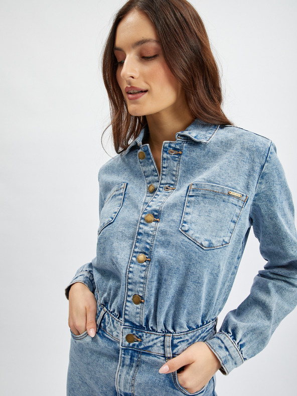 Orsay Světle modré dámské džínové šaty ORSAY