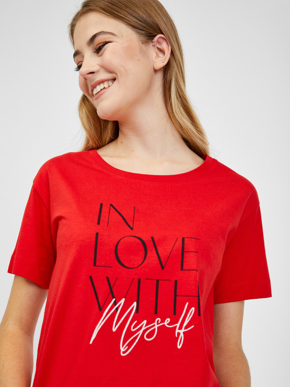 Orsay Červené dámské tričko ORSAY