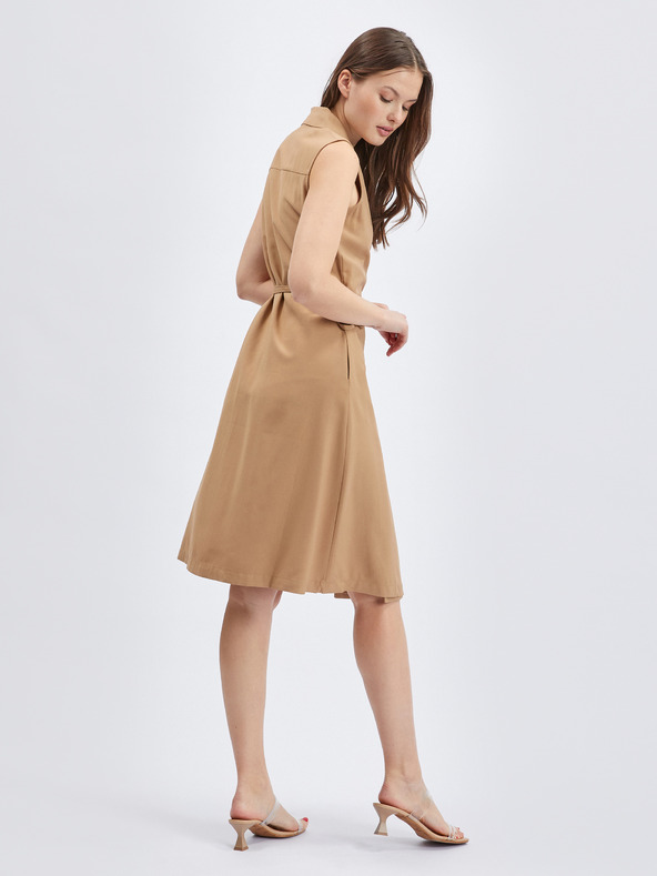 Orsay Světle hnědé dámské zavinovací šaty ORSAY