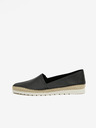 Ojju Černé dámské kožené slip on boty OJJU