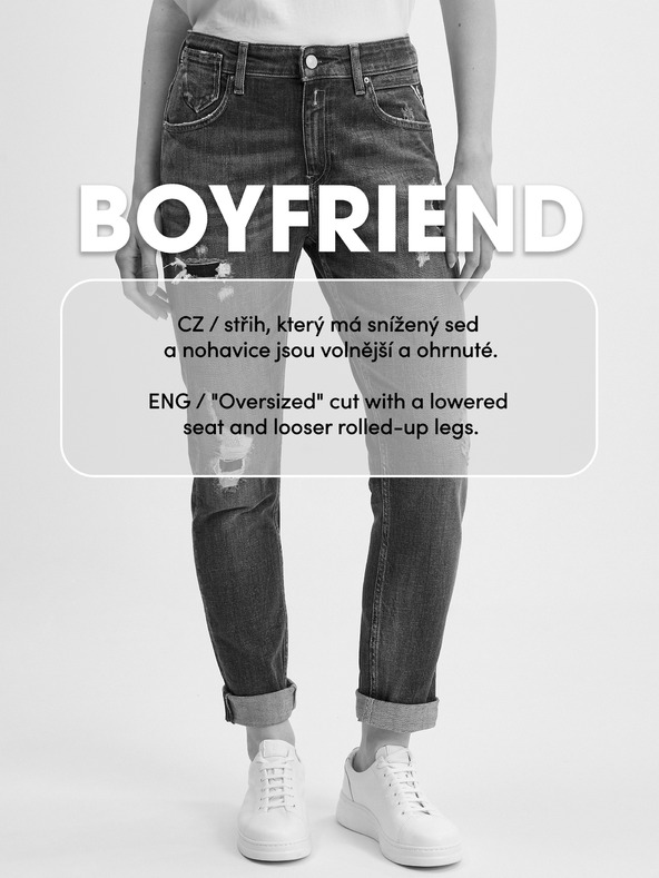 Orsay Tmavě modré dámské boyfriend džíny ORSAY