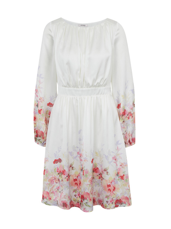 Orsay Růžovo-krémové dámské květované šaty ORSAY