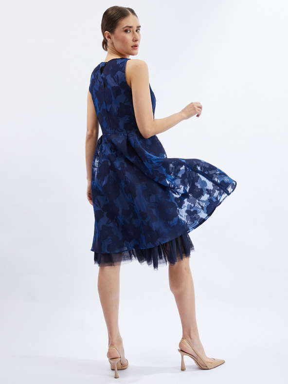 Orsay Tmavě modré dámské šaty s ozdobným detailem ORSAY