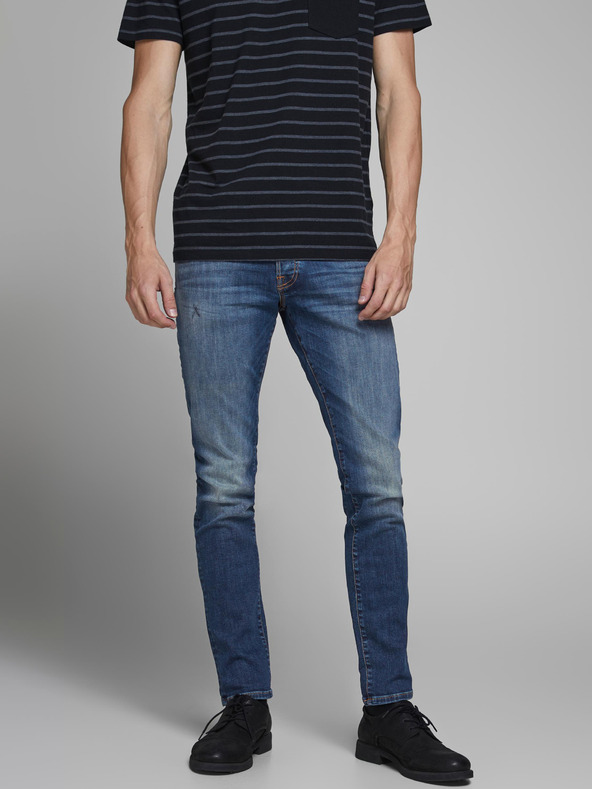 Jack & Jones Modré slim fit džíny Jack & Jones Glenn