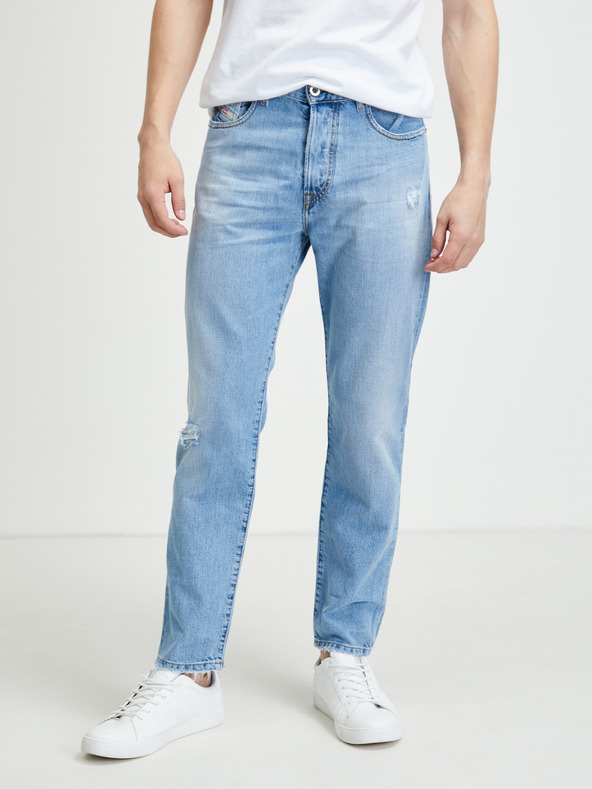Diesel Světle modré pánské slim fit džíny s potrhaným efektem Diesel Mharky