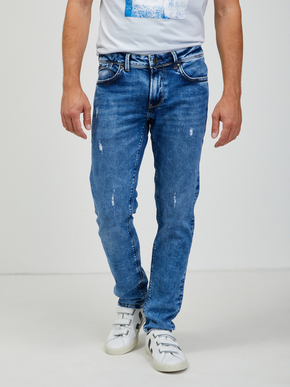 Pepe Jeans Modré pánské slim fit Pepe Jeans Hatch