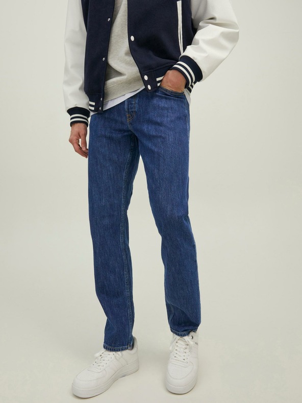 Jack & Jones Tmavě modré slim fit džíny Jack & Jones Mike