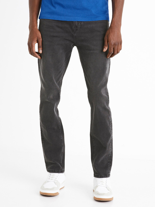Celio Tmavě šedé pánské slim fit džíny Celio C25 Dolls