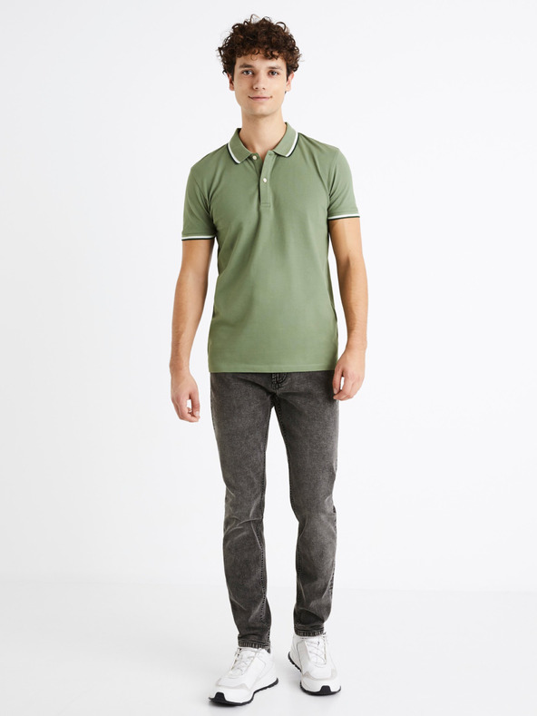Celio Tmavě šedé pánské slim fit džíny Celio C25 Dosley25