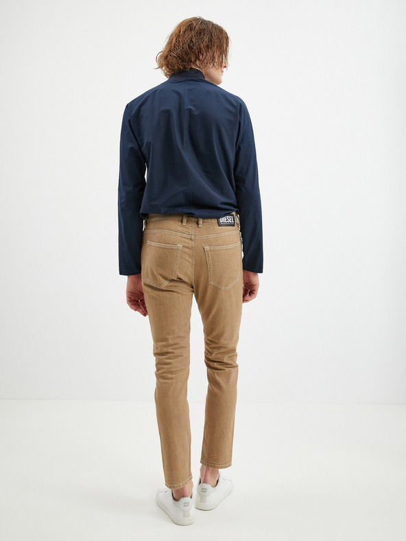 Diesel Hnědé pánské zkrácené slim fit džíny Diesel
