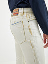 Diesel Bílé pánské slim fit džíny s ozdobným detailem Diesel