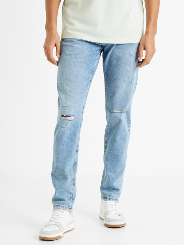 Celio Světle modré pánské slim fit džíny Celio C25 Dostroy2