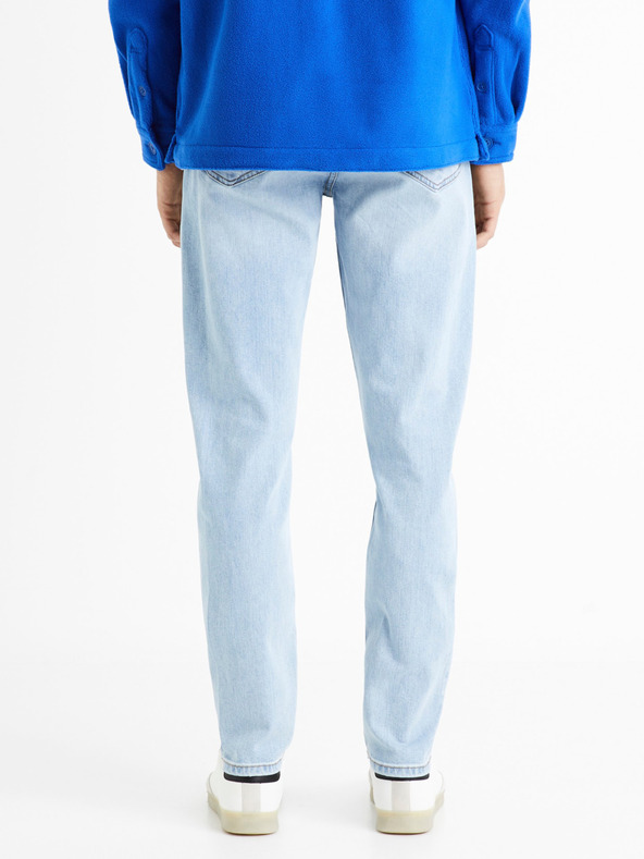 Celio Světle modré pánské slim fit džíny Celio C25 Dobleach
