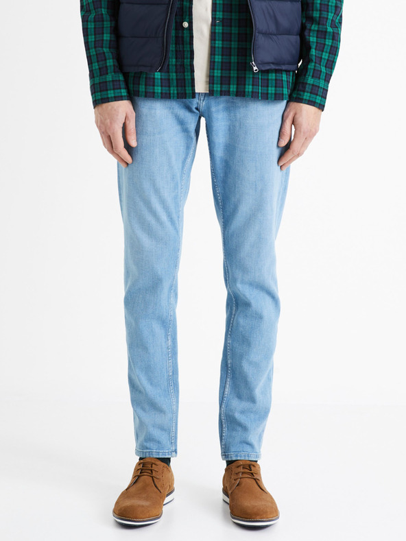 Celio Světle modré pánské slim fit džíny Celio C25 Dosoft25
