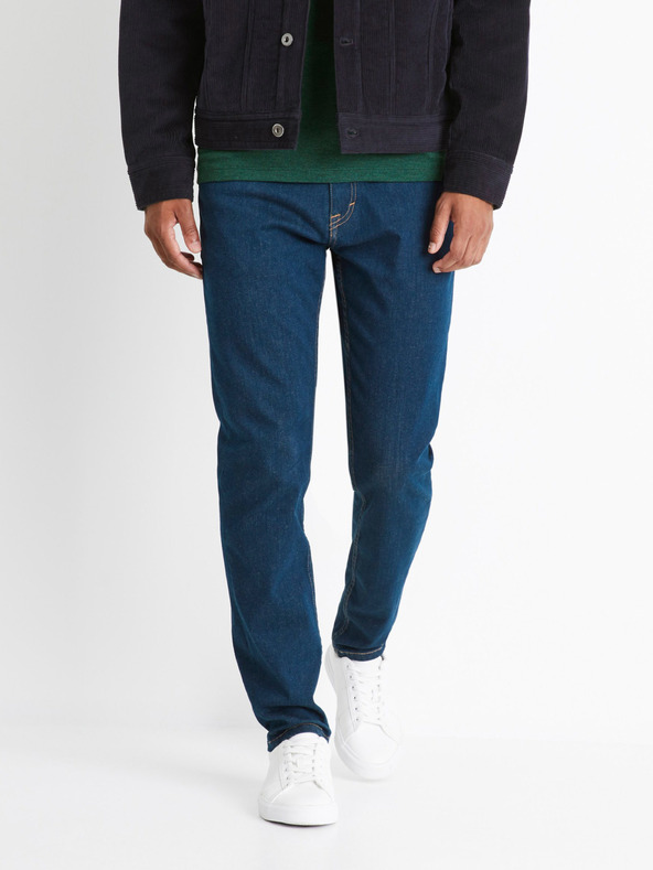 Celio Modré pánské slim fit džíny Celio Cowflex1