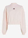 Tommy Jeans Mock Neck Badge Boxy Cropped Mikina