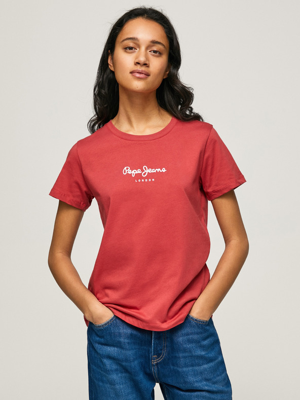 Pepe Jeans Červené dámské tričko Pepe Jeans