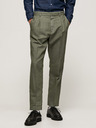 Pepe Jeans Khaki pánské formální kalhoty s příměsí lnu Pepe Jeans