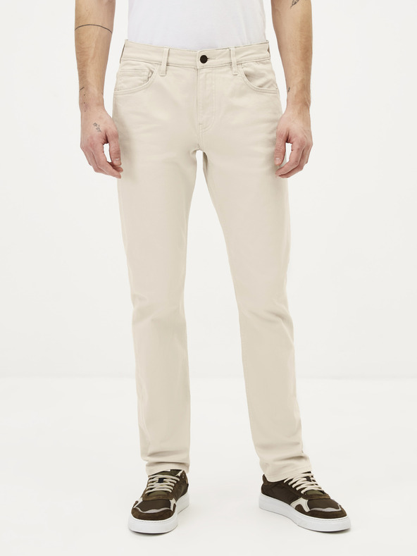 Celio Krémové straight fit džíny Celio Jopry