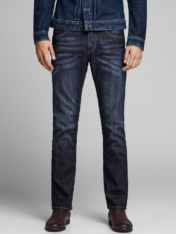 Jack & Jones Tmavě modré pánské džíny Jack & Jones Clark Original