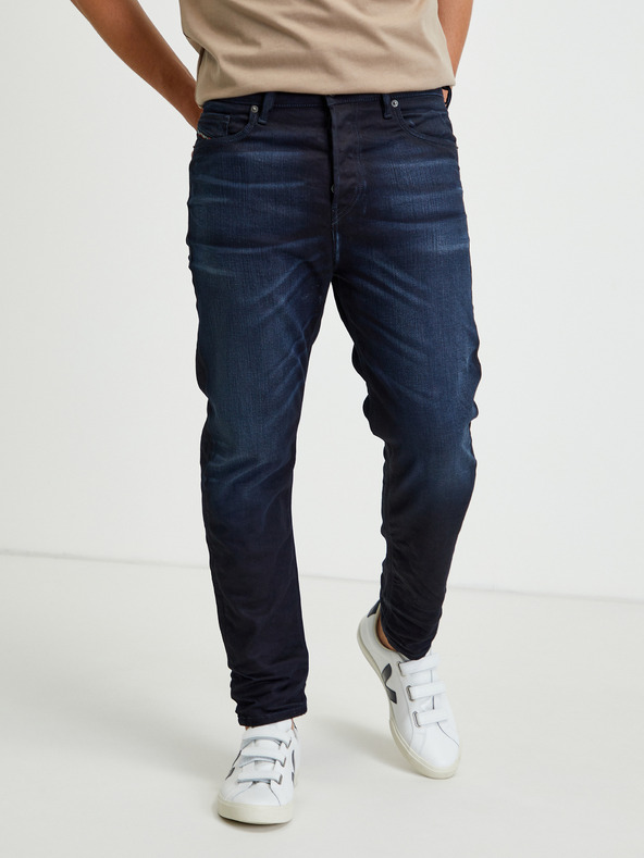 Diesel Tmavě modré pánské straight fit džíny Diesel Vider