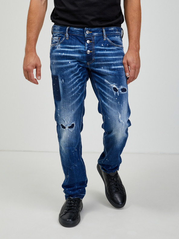 DSQUARED2 Modré pánské straight fit džíny DSQUARED2