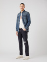 Wrangler Černé pánské straight fit džíny s potrhaným efektem Wrangler