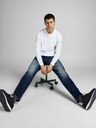 Jack & Jones Tmavě modré pánské straight fit džíny Jack & Jones Mike