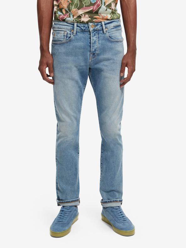 Scotch & Soda Modré pánské straight fit džíny Scotch & Soda