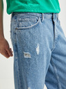 Tom Tailor Denim Modré pánské straight fit džíny Tom Tailor Denim