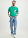 Tom Tailor Denim Modré pánské straight fit džíny Tom Tailor Denim