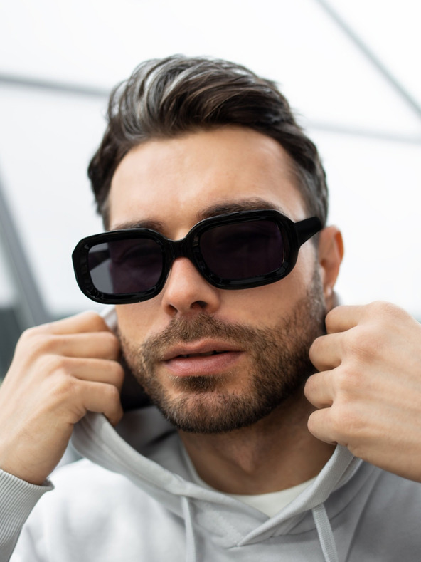 VEYREY VeyRey Sluneční brýle hranaté Helmi černé