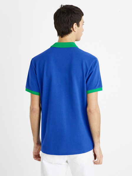 Celio Modré pánské polo tričko Celio Decabestan