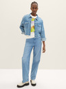 Tom Tailor Denim Zeleno-bílá dámská vzorovaná svetrová vesta Tom Tailor Denim