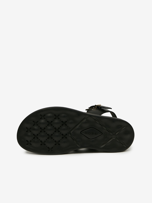 Geox Černé dámské kožené sandály Geox