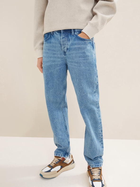 Tom Tailor Denim Modré pánské straight fit džíny Tom Tailor Denim